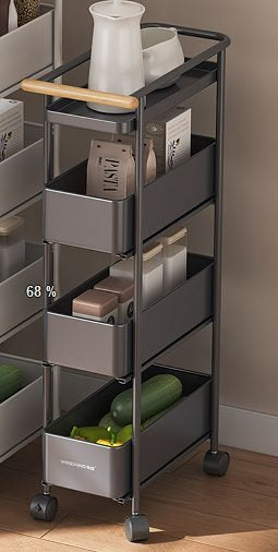 4-LAYER SHELF 20CM Black