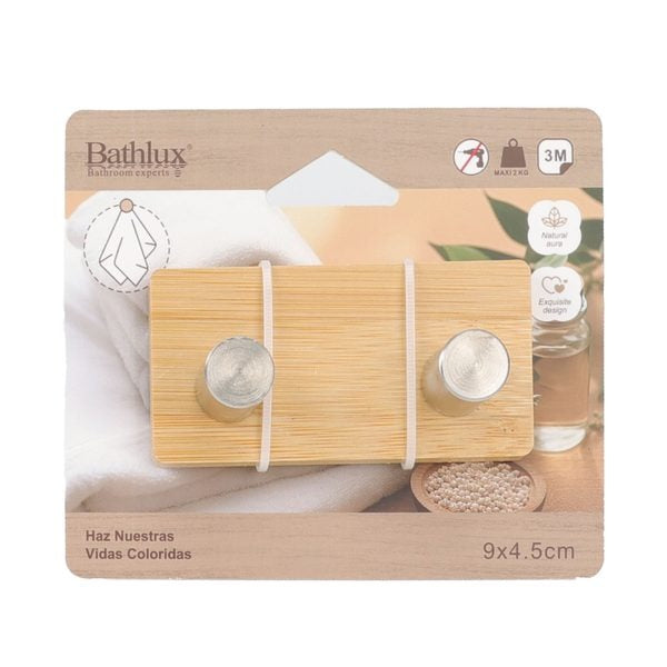 Bamboo Concave Double Hook – Stainless Steel