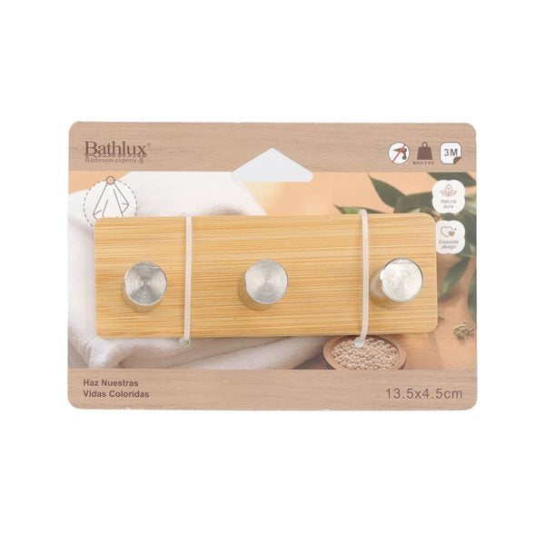 Bamboo Concave Triple Hook – Stainless Steel