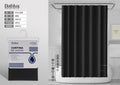 Black Honeycomb EVA Shower Curtain 180180