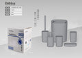 Gray Square Six-piece Set 6PCS/SET