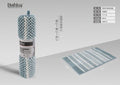 Light Blue Chenille Gradient Carpet 4575CM