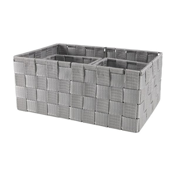 Polypropylene Ribbon Twin 3-piece Set – Gray Storage Ba…